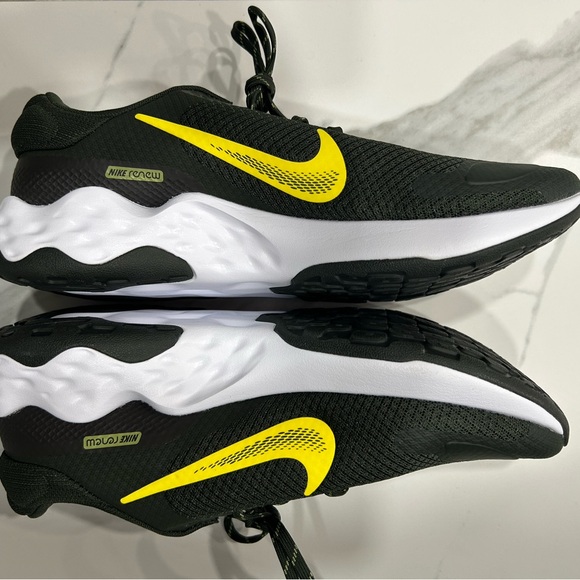 Nike Renew Ride 3 Men's Road Running Sequoia/yellow strike-alligator Size 10 - Picture 2 of 7